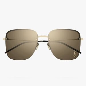 Like New Yves Saint Laurent Unisex Gold Square Sunglasses